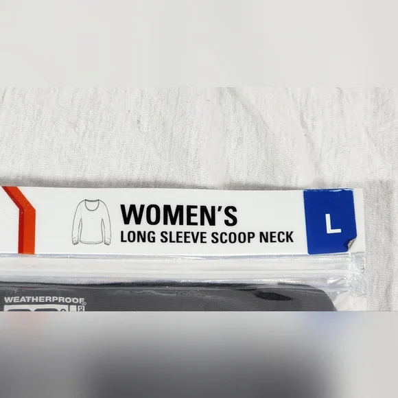 32 DEGREES HEAT LONG SLEEVE SCOOP NECK LAYER TSHIRT WOMENS NEW BLACK - Picture 7 of 8